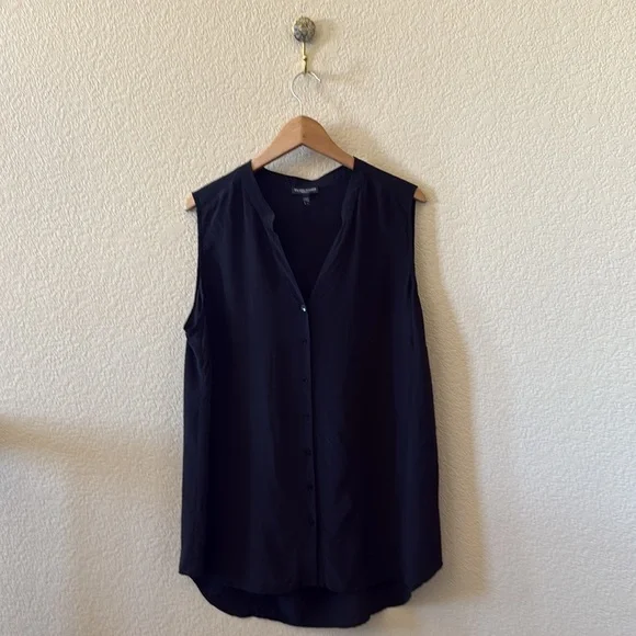 Eileen Fisher Silk Georgette Crepe Sleeveless Shirt 1X - Picture 3 of 10